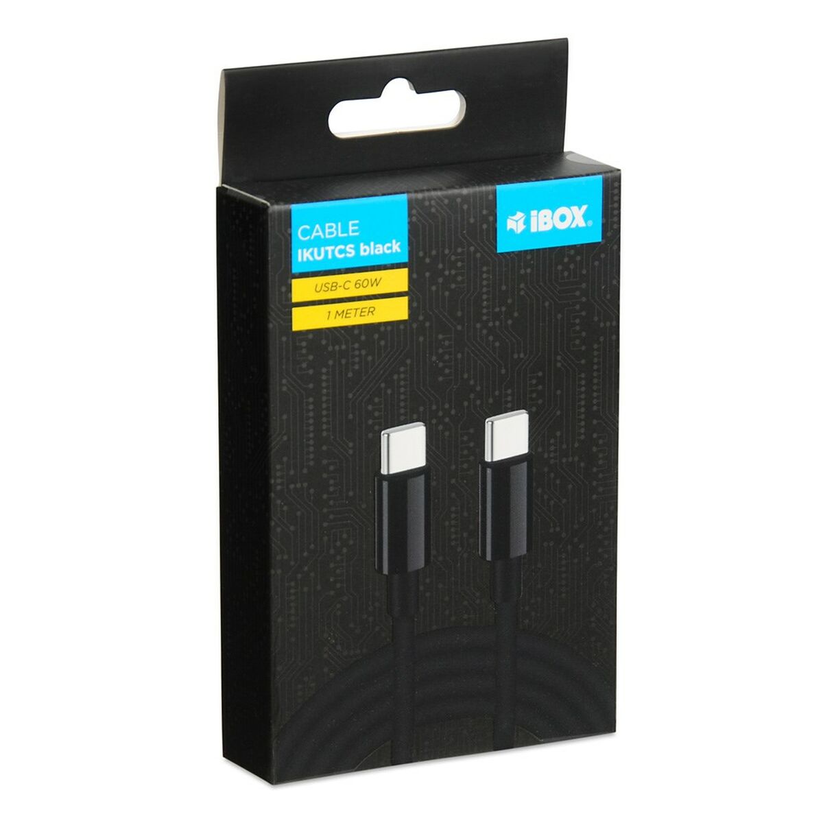 USB-C-кабель Ibox IKUTCS1B Чёрный 1 m 60 W